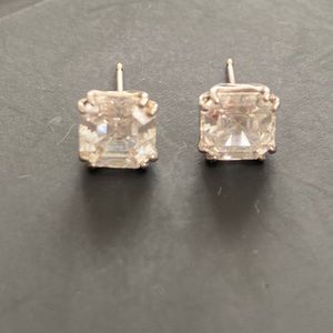 Judith Ripka diamonique stud sterling earrings